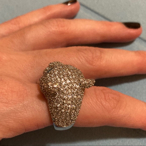 Panther crystal silver ring - Picture 8 of 12